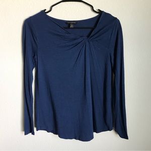 Banana Republic Factory, Extra Small, Long Sleeve Navy Blue, Business Casual